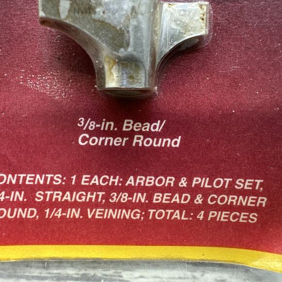 Vntg Craftsman 4 Pc Router Bit Starter Set # 929021 Made USA High Speed Steel - Picture 9 of 14